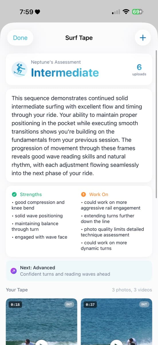 Surf Tape — AI Photo & Video Analysis